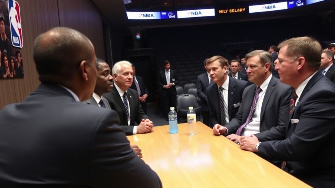 NBA front office executives evaluating trade options during the latest NBA trade rumors period.